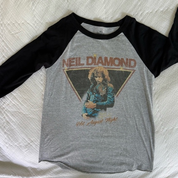 Neil Diamond Hot August Night Vintage Style Raglan Band Tee – Small - Picture 4 of 9